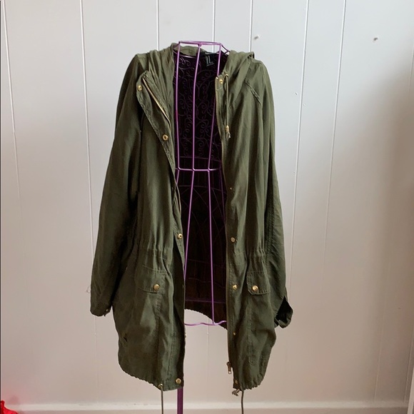 thin green jacket